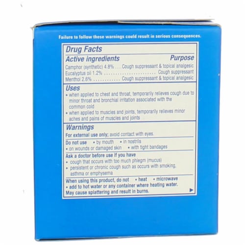 Vicks® VapoRub® Ointment Perspective: back
