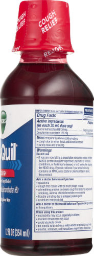 Vicks NyQuil Nighttime Cough Relief Soothing Cherry Liquid Cough Suppressant Perspective: back