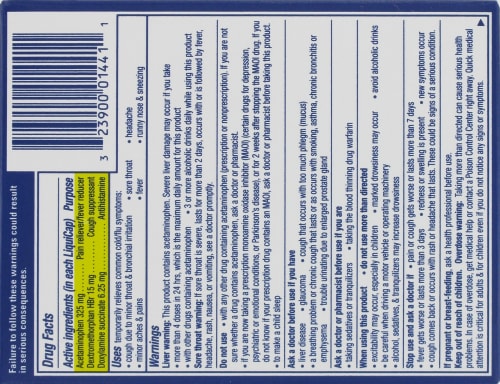 Vicks NyQuil Cold & Flu LiquiCaps Perspective: back