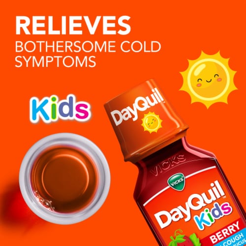 Vicks Dayquil Kids Cold & Cough + Mucus Berry Liquid Perspective: back
