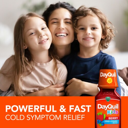 Vicks Dayquil Kids Cold & Cough + Mucus Berry Liquid Perspective: back