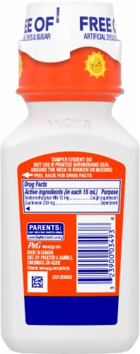 Vicks® DayQuil™ Kids Free Of Cold & Cough Medicine Perspective: back