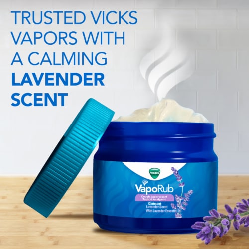 Vicks Lavender Scent VapoRub Perspective: back
