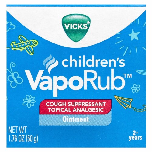 Vicks VapoRub Children's Cough Suppressant Topical Analgesic Ointment 1.76oz Perspective: back