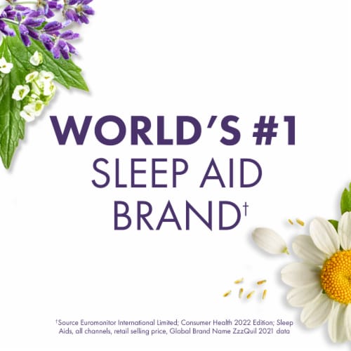 ZzzQuil Wildberry Vanilla Flavor PURE Zzzs Melatonin Sleep Aid Gummies Perspective: back