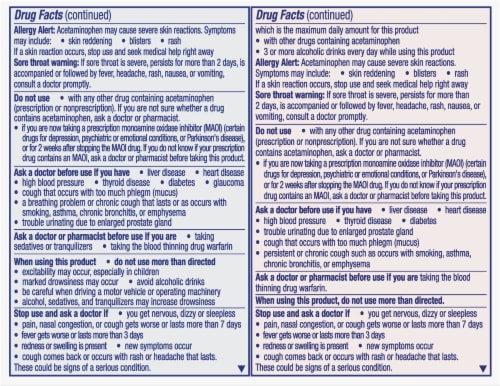 Vicks® DayQuil™ and NyQuil™ Max Strength Severe Cold & Flu Medicine Acetaminophen Liquicaps™ Perspective: back