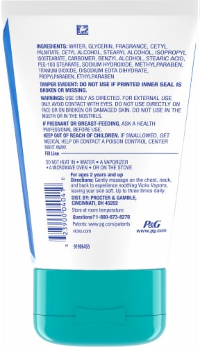 Vicks® VapoCream™ Soothing Vapors Moisturizing Cream Perspective: back
