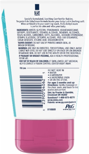 Vicks® Soothing Baby Cream Perspective: back