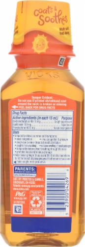 DayQuil Kids Honey Cold & Cough + Mucus Liquid Medicine Perspective: back