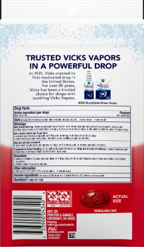 Vicks® VapoCOOL Sore Throat Lozenges Perspective: back