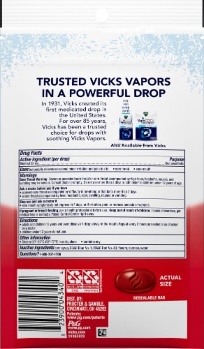 Vicks® VapoCOOL Sore Throat Lozenges Perspective: back
