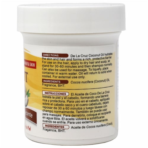 De La Cruz Coconut Oil Moisturizer Perspective: back