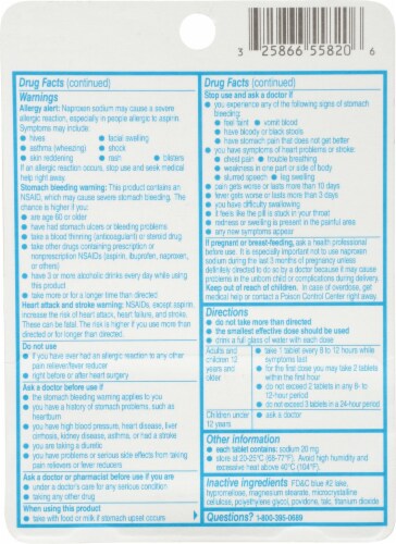 Aleve® Naproxen Sodium Tablets Perspective: back