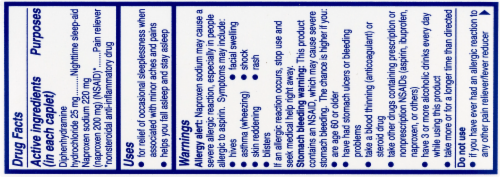 Aleve PM Naproxen Sodium Caplets 220 mg Perspective: back