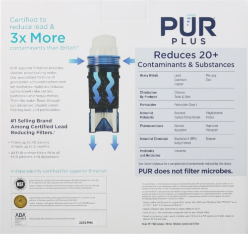 Pur Plus Water Filtration Pitcher Perspective: back