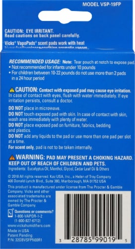 Vicks VapoPad Refill Family Pack Perspective: back