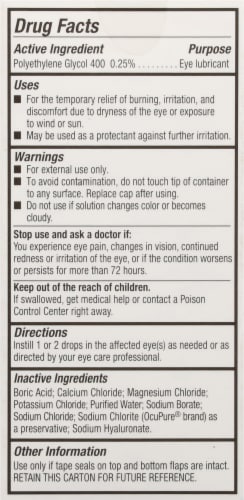 Blink Tears Lubricating Eye Drops Perspective: back