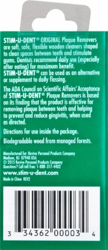 STIM-U-DENT Original Mint Flavor Plaque Removers Perspective: back