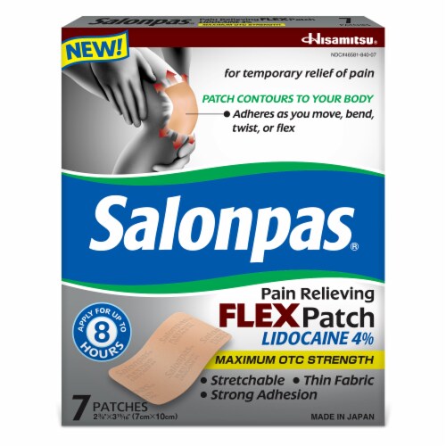Salonpas® Lidocaine 4% Pain Relieving Flex Patch Perspective: back