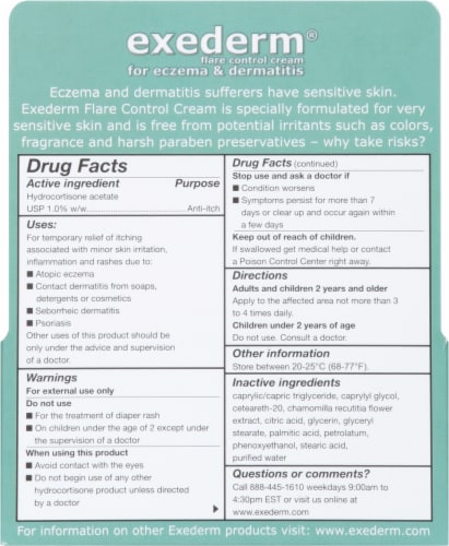 Exederm Flare Control Cream Perspective: back