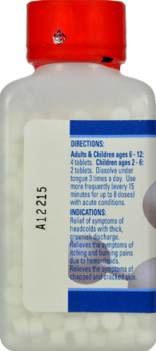 Hyland's Homeopathic Calcium Flouride 6X Tablets Perspective: back