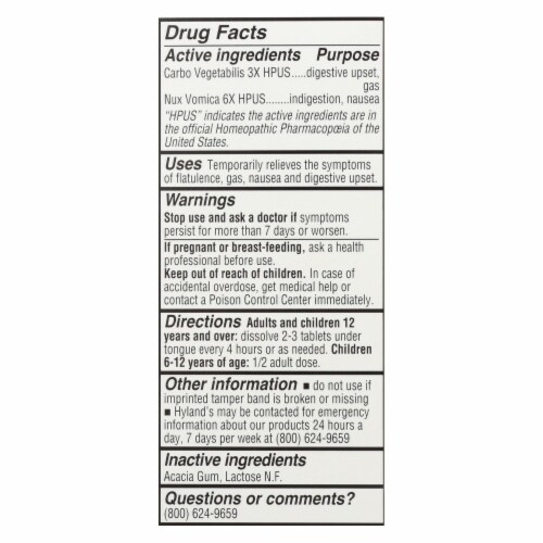 Hyland's Upset Stomach Tablet 100 Perspective: back