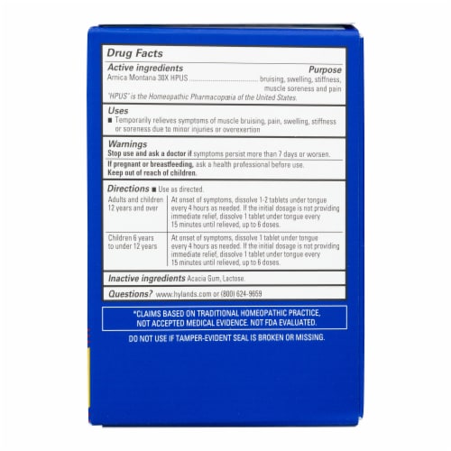 Hyland's Naturals™ Arnica 30x Pain Relief Formula Perspective: back