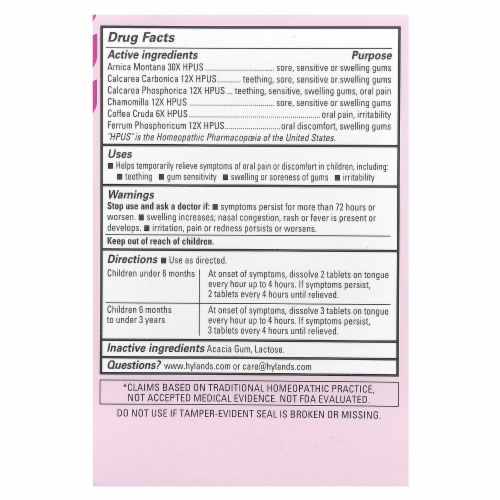 Hyland's Baby Oral Pain 125 Perspective: back