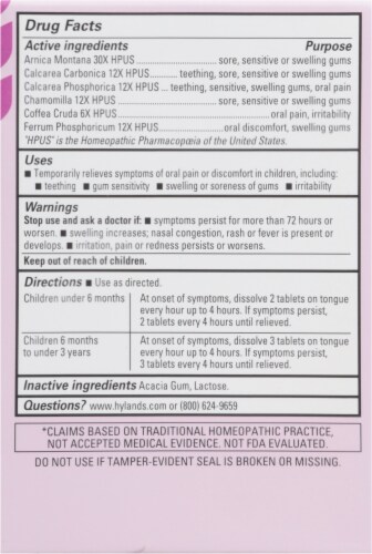 Hyland's Baby Oral Pain 125 Perspective: back