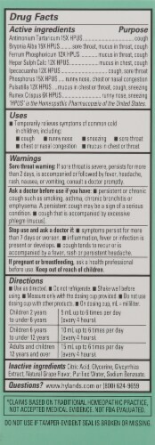 Hyland's Naturals™ Kids Grape Cough & Mucus Daytime Supplement Perspective: back