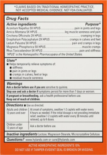 Hyland's Naturals™ Leg Cramps + Arnica Caplets Perspective: back
