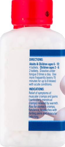 Hyland's Homeopathic #8 Magnesia Phosphorica 6x Muscle Cramps & Pains Tablets Perspective: back