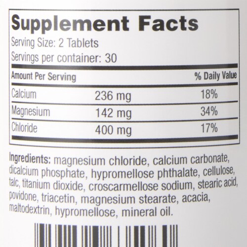 Geri-Care® Slow Magnesium Chloride with Calcium Dietary Supplement Perspective: back