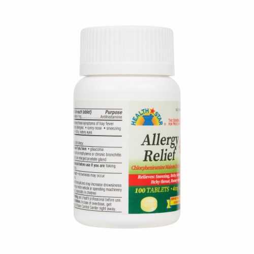 Health Star Allergy Relief 4 mg Perspective: back