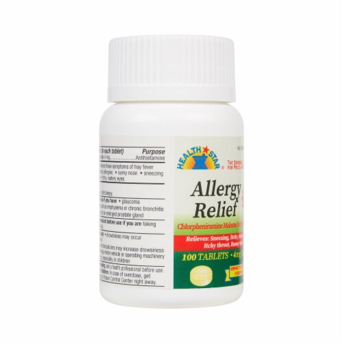 Health Star Allergy Relief 4 mg Perspective: back