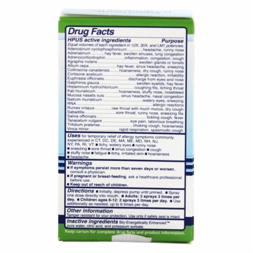 King Bio Homeopathic Regional Allergies Northeastern U.S. Natural Medicine Spray, 2 Ounces Perspective: back