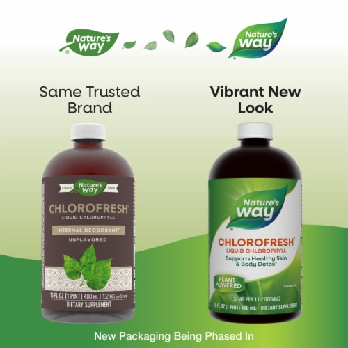 Nature's Way Chlorofresh Skin and Body Detox Chlorophyll Unflavored Liquid Perspective: back