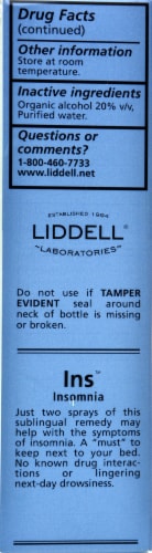Liddell Laboratories Insomnia Oral Spray Perspective: back