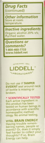 Liddell Laboratories Vital Brain Energy Spray Perspective: back