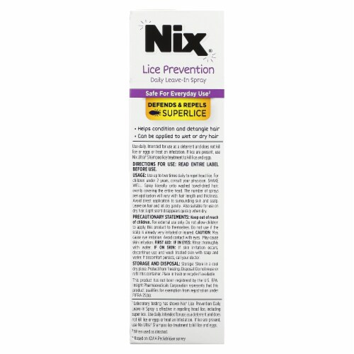 Nix® Lice Prevention Daily Leave In Spray Perspective: back