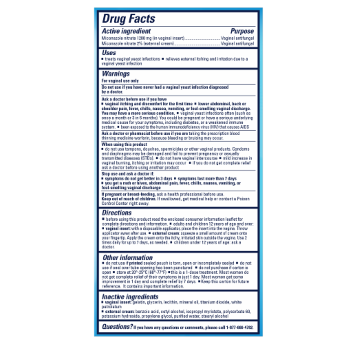 Monistat® 1-Dose Yeast Infection Treatment Combination Pack Perspective: back