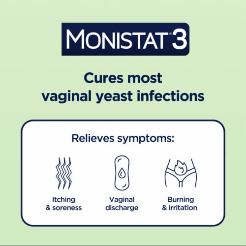 Monistat 3 Vaginal Antifungal Combination Pack 1 ea Perspective: back