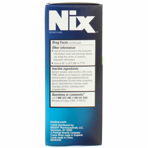 Nix Permethrin Lice Treatment Perspective: back