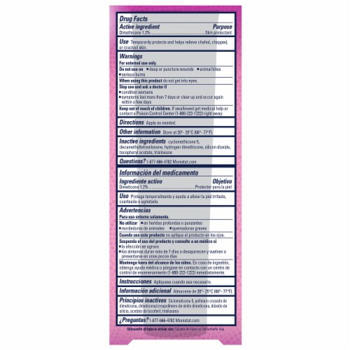 Monistat Anti-Chafe Protection Chafing Relief Powder Gel Perspective: back