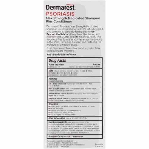 Dermarest Medicated Shampoo Plus Conditioner Perspective: back