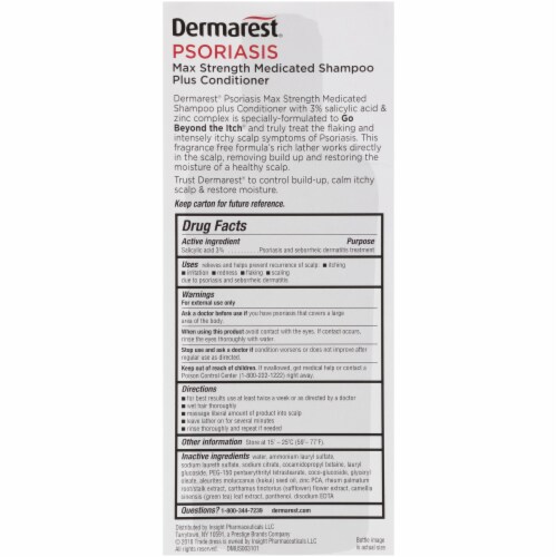 Dermarest Medicated Shampoo Plus Conditioner Perspective: back