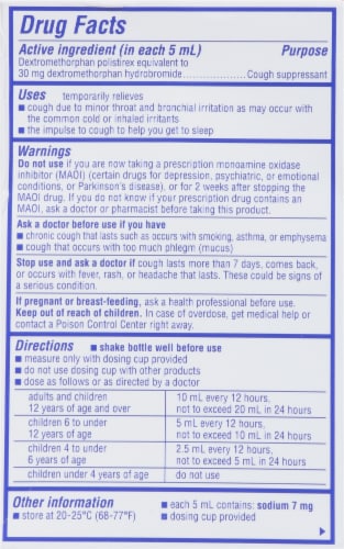 Delsym Orange Flavored 12 Hour Relief Cough Suppressant Perspective: back