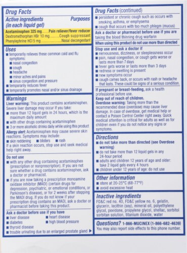 Mucinex Fast-Max Severe Cold & Sinus Liquid Gels Perspective: back