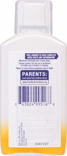 Mucinex Orange & Pineapple Flavor Fast Max Cold & Flu All in One Perspective: back