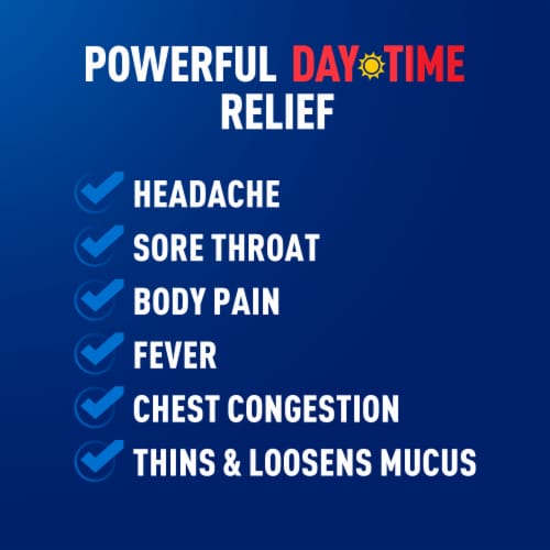 Mucinex Rapid Clear Pain, Headache & Mucus Congestion and Nighttime Caplets Perspective: back